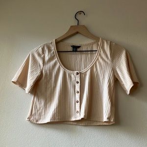 Crop top with buttons